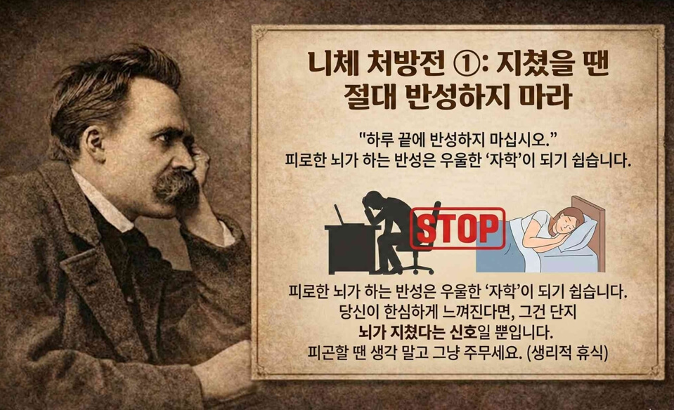 지쳤을 때 절대 반성하지 마라