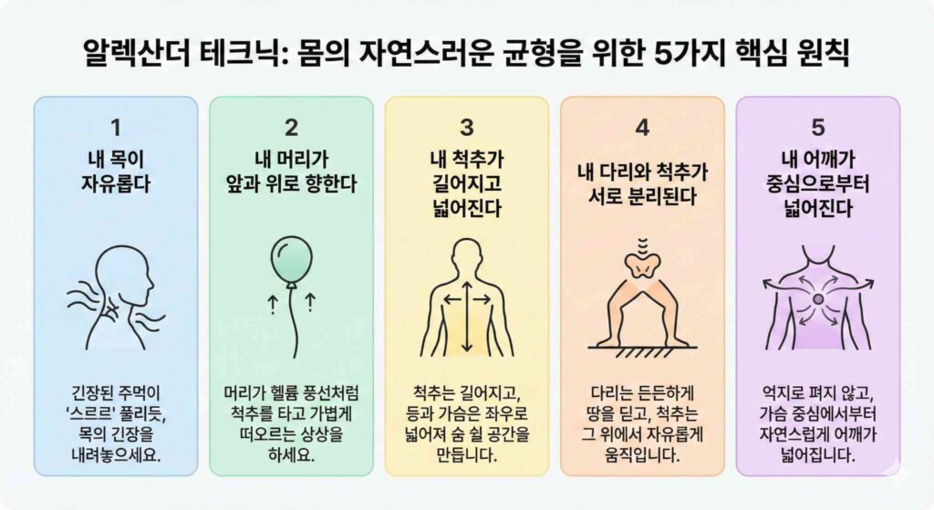 알렉산더 테크닉 5가지 방법